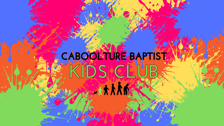 Banner for the 'Kid's Club' ministry at Caboolture Baptist Church